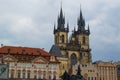 Facade of the Church of Mother of God before TÃÂ½n Tyn Church in Old Town Square StaromÃâºstskÃÂ© nÃÂ¡mÃâºstÃÂ­ in Prague, Czech Royalty Free Stock Photo